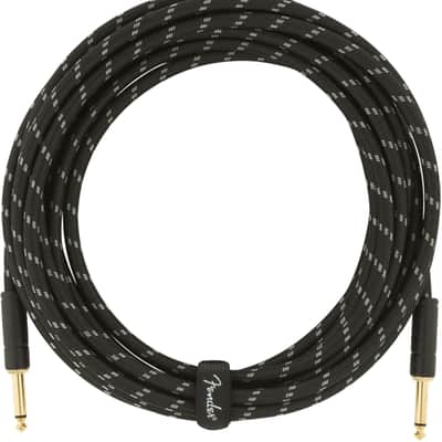 Fender Deluxe BLACK TWEED Electric Guitar Cable, Straight Connector, 18.6' ft image 8