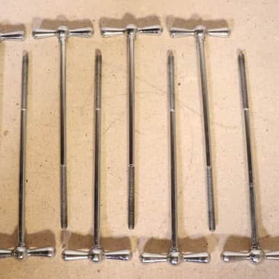 Ludwig 6-1/8" Chrome T Rods 8pk Vintage 1950's -60's image 8