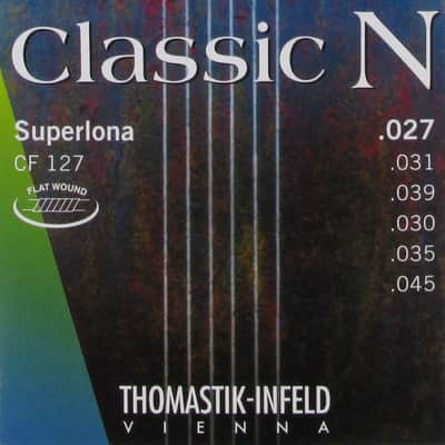 Thomastik-Infeld CF127 Classic N Superlona Chrome Steel Flat-Wound Guitar Strings - Light (.27 - .45) 2010s - Standard image 1