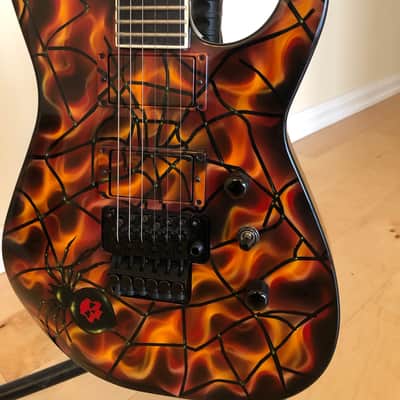 Jackson Custom Shop SL2 ML Spider & Brimstone Orange WO 9157 2016 image 7