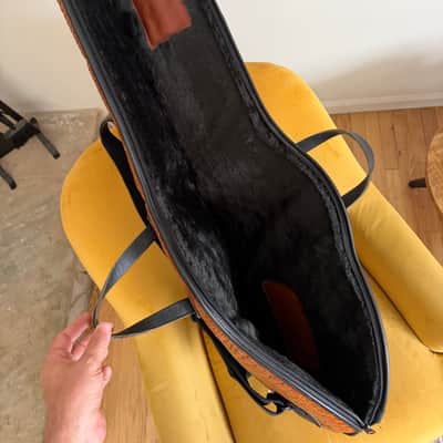 Levy's alligator Leather Electric Guitar Gig Bag 2010s - Brown image 3