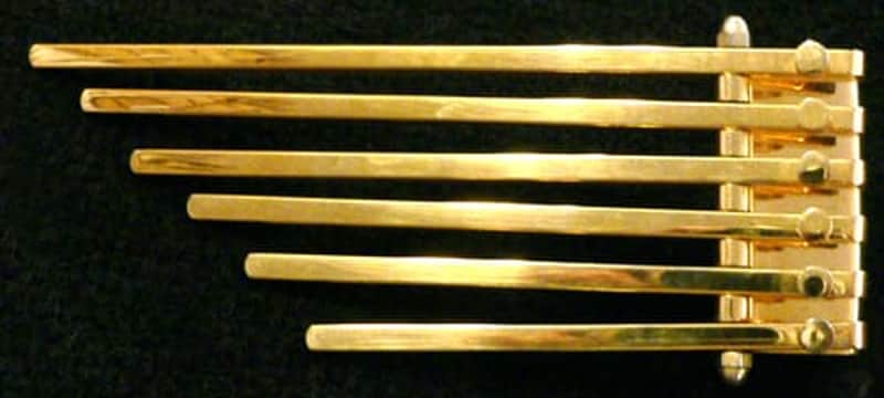Gibson Deluxe Tailpiece „adjustable fingers“, gold 1980s - gold image 1