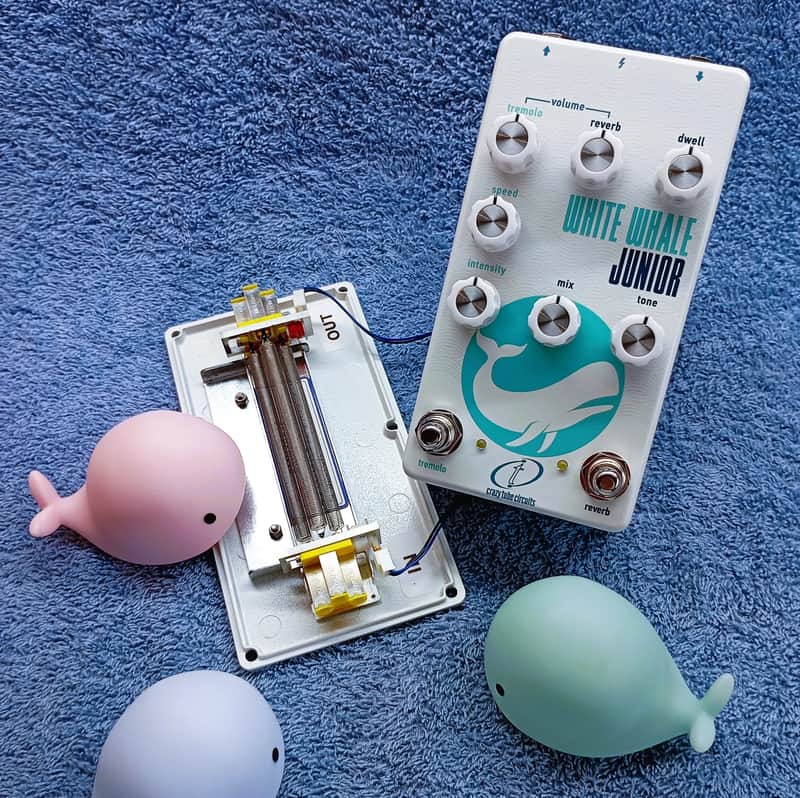 Ready To Ship! Crazy Tube Circuits White Whale Jr Analog Spring Reverb / Tremolo Guitar Pedal image 1