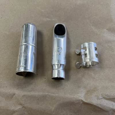 Vintage Selmer Paris Jazz E Metal Bb Tenor Sax Saxophone Mouthpiece with Original Cap & Ligature image 1