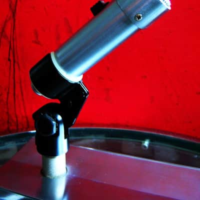 Vintage 1950's Shure 777 / 777S satin chrome crystal microphone harp mic Hi Z w mic clip and Ampex stand PROP REPAIR image 3