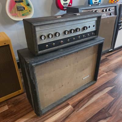 Silvertone 1484 Twin Twelve 60-watt - Modded Tube Amp Head and Speaker Cabinet image 5