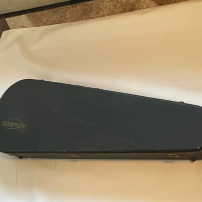 1980's Kramer USA Violin Teardrop Black Tolex Hardshell Electric Guitar Case image 2