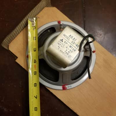 Akai 6" Du cone DUcone AlNiCo speaker driver 6 Ohm 8 Ohm 4 Watt and grille and cloth SS-40 6P-W1SB 1960s image 8