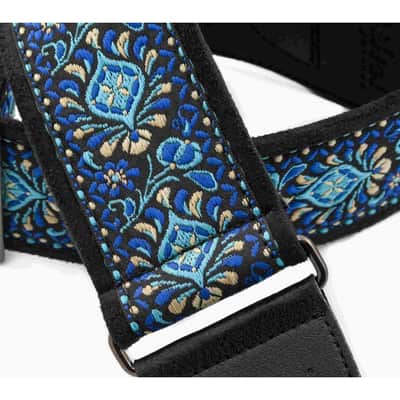 RightOn! Woodstock II Blue Guitar Strap image 3