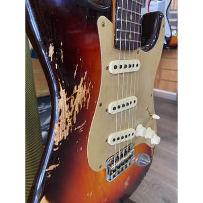 Fender Custom Shop Limited Edition 59 Stratocaster Heavy Relic Chocolate 3-Color Sunburst image 3