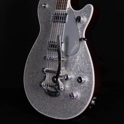 Gretsch G5230T Electromatic Sparkle Jet FT Single-Cut with Bigsby, Laurel FB, Silver Sparkle image 2