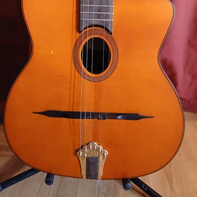 M.M. by Aria MM-20 Gypsy Jazz Guitar – Natural – Oval Soundhole – Maccaferri Style - UK image 2