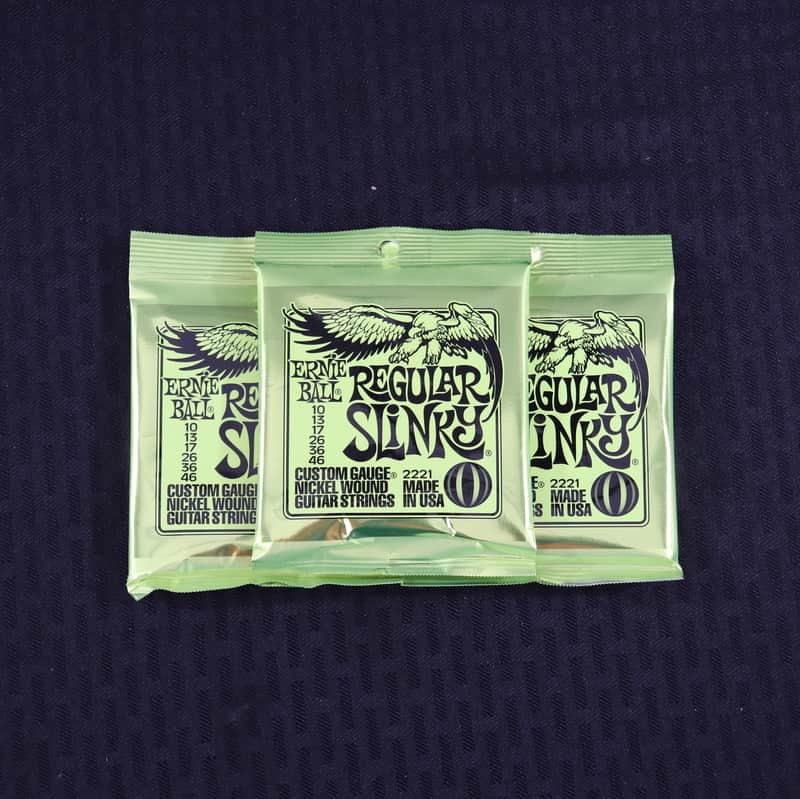 Ernie Ball 2221 Regular Slinky Nickel Electric Guitar Strings (10-46) Silver image 1