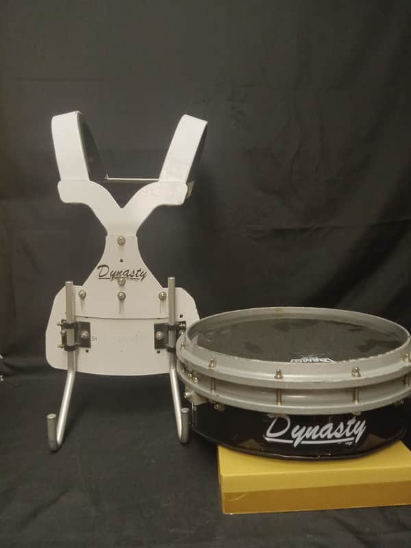 Dynasty Wedge Marching Snare 14"x7" W/ Harness serial 10785 - Black