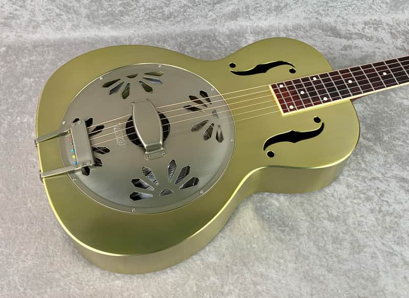 SPECIAL-ORDER! GRETSCH G9202 Honey Dipper™ Special Round-Neck Brass Body Resonator Guitar image 1