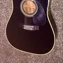 Takamine EF-381c ef381c 12 string acoustic electric guitar made in japan 1990 Black