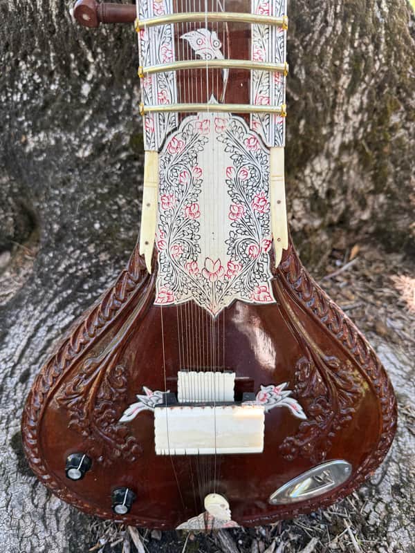 Maharaja Electric Sitar Studio Edition- Built in Pickup- Excellent Condition- Gig Bag Included image 1