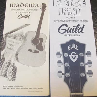 Vintage Guild Guitar Price Lists Lot of 9 1969-1980 image 3