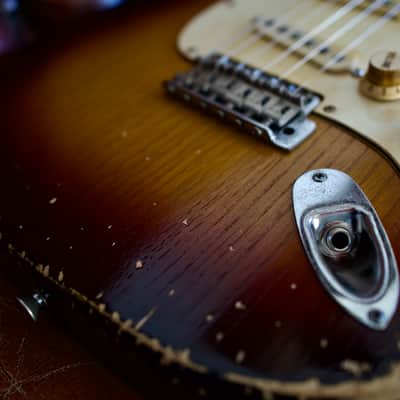 Constantin Guitars Sweetcaster Classic #0010 Aged Cherry Burst Ash 3.7kilos !!!VIDEO!!! image 13