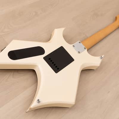 1987 BC Rich Warlock Custom NJ Series Vintage Electric Guitar White w/ Floyd Rose, Japan image 13