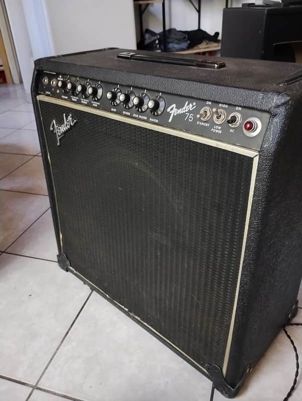 Fender 75 black-1980-75 Watt USA image 1
