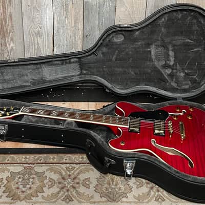 Washburn HB35-WRK Semi-Hollowbody Wine Red, Fantastic Tone, Professional Setup Hard Shell Case & Ships Fast Too ! image 17