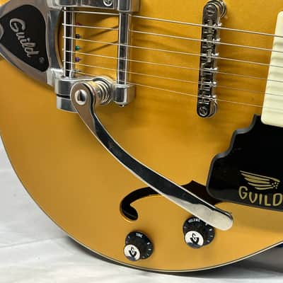 Guild SF-1 Starfire 1 Jet 90 Semi-Hollow Body Electric Guitar - Satin Gold image 5