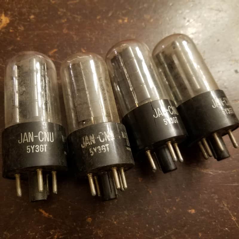 NU National Union ONE (1) JAN-CNU-5Y3GT tNOS AT1000 TESTED Vacuum Tube balanced premium rugged 5Y3 military 1951-1952 image 1