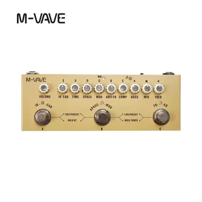 M-vave Cube Baby AC Acoustic Guitar Multi Effects Pedal, Portable Acoustic Guitar Effects Pedal with IR Loader Cabinet (Price includes the import duty for US buyer) image 1