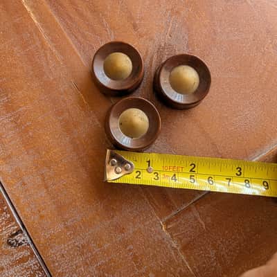 Unbranded Vintage Bakelite Amplifier Knobs Qty 3 1940s Brown image 2