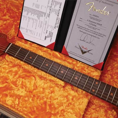 Fender 2021 Custom Shop Masterbuilt Dale Wilson '61 Stratocaster Heavy Relic in Melon Candy To Candy Apple Red Over 3-Tone Sunburst image 11