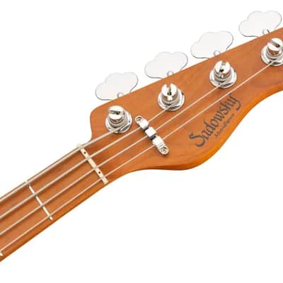 Sadowsky MetroExpress 21-Fret Vintage M/J Bass, Roasted Maple Fingerboard, 4-String - Solid Olympic White High Polish image 7