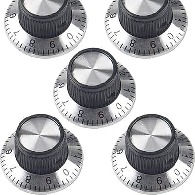 5Pcs 24 x 14.5mm (dh) Potentiometer Control Knob Volume Audio Electric Guitar Bass Pedal Knobs Screw Type Compatible with Electric Guitar Bass image 1