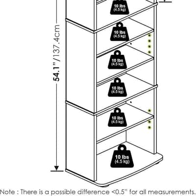 8-Shelf Media Storage Cabinet – DVD, CD & Video Game Tower Rack Organizer Shelf image 2