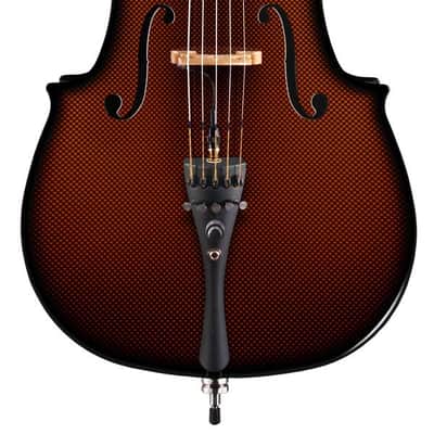 Glasser Carbon Composite Acoustic Electric 5-String Cello Outfit 4/4 size 2020s Orange image 2