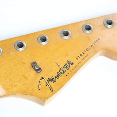 RARE 1963 Vintage Fender Stratocaster Neck Maple Brazilian Rosewood Clay Inlays Strat USA 1960s L-Series Pre-CBS image 12