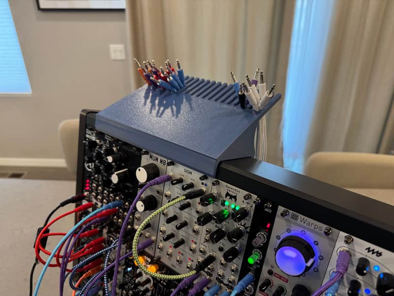 Eurorack Cable Holder for Arturia RackBrute 6U case (blue-grey) image 1