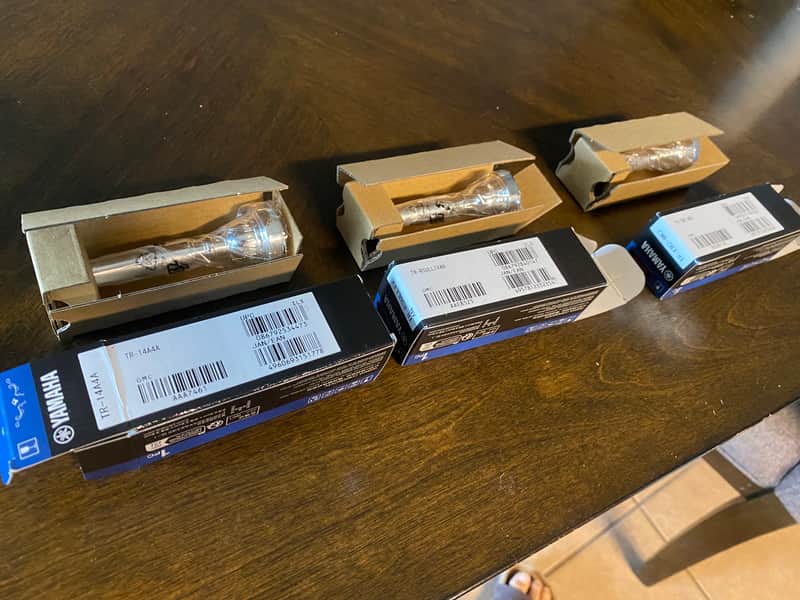 Yamaha Trumpet Mouthpiece Bundle — 3 Brand New (14A4A, TR-RSULLIVAN, EM2-MK2) image 1