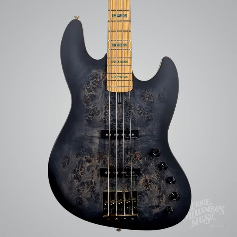 Marcus Miller V10 4-string Bass Guitar - Trans Black Satin image 1