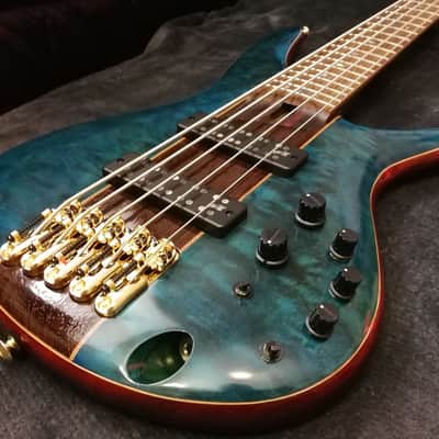 Ibanez SR2405W-CGL Premium E-Bass 5 String Caribbean Green Low Gloss + Premium Softcase image 2