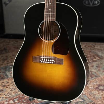 Gibson J-45 Standard 12-String Acoustic/Electric Guitar - Vintage Sunburst with Hardshell Case image 3