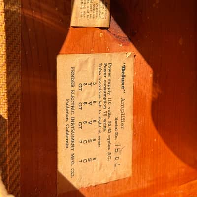 Fender 5a3 Deluxe. 1949 - Original Tweed image 6