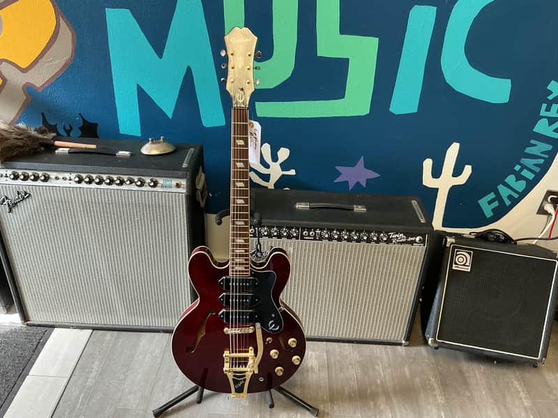 Epiphone Riviera Custom P93 2011 - 2019 - Wine Red used image 1