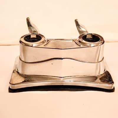 PACIFIC/PDP BASS DRUM TOM MOUNTING BRACKET WITH SCREWS & BACKPLATE 90's - CHROME - FREE SHIP TO C-USA! image 4