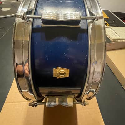 Ludwig No. 491 Pioneer 5x14" 6-Lug Snare Drum with Keystone Badge 1968 - Blue Duco Lacquer image 3