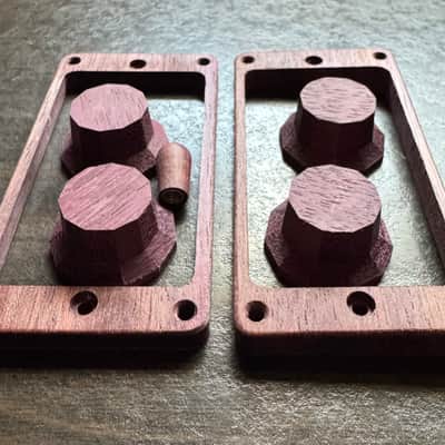Guilford Purpleheart Humbucker Pickup Rings and knobs Combo - fits PRS 594 guitars USA image 3