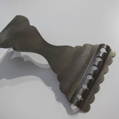 Kay Flat Top Guitar Tailpiece Authentic Vintage Part Circa-1950s-1960s-Chrome image 2