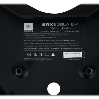 JBL SRX906LA BP Base Plate For SRX906LA Line Array Column Speaker image 5