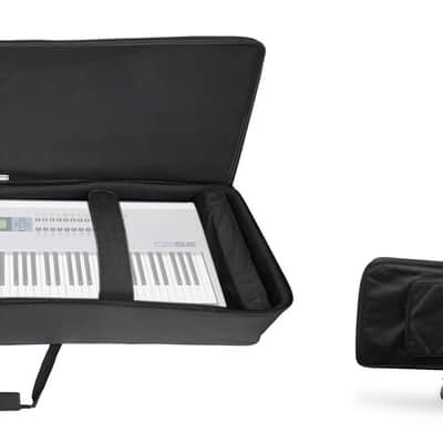 Rockville 88 Key Slim Padded Rigid Keyboard Gig Bag Case For ALESIS QS8.2
