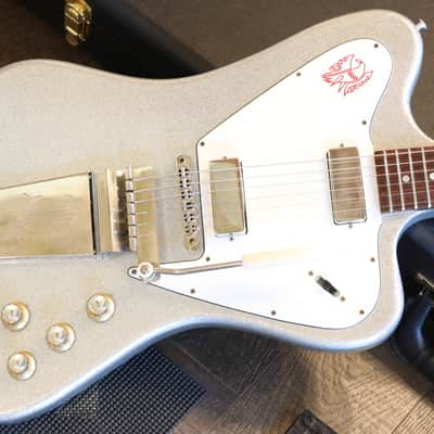 2022 Gibson Custom Shop Non Reversed Firebird 1965 Reissue w/ Maestro Electric Guitar Silver Sparkle + COA OHSC image 2